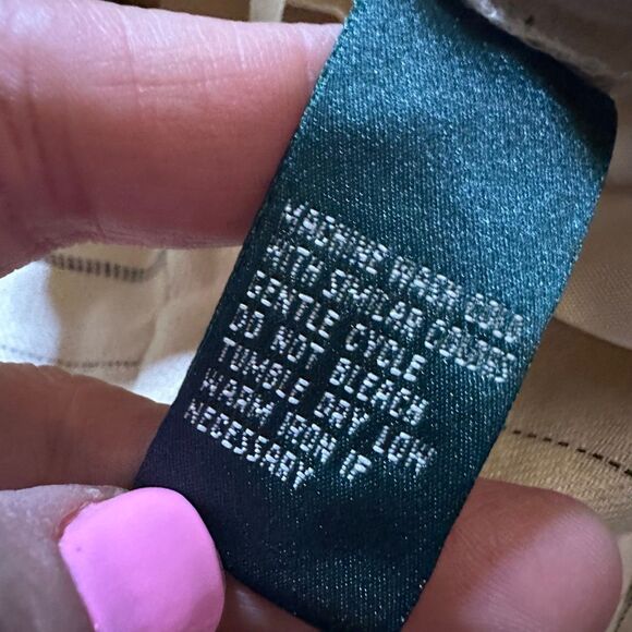 Ralph Lauren wide leg linen blend striped pants cream 10 - Picture 5 of 9